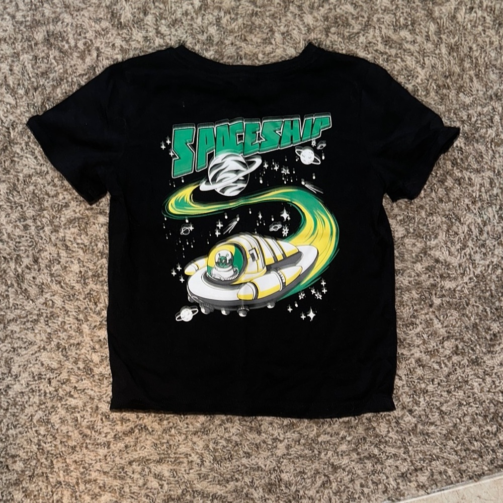 Black Spaceship Graphic Tee